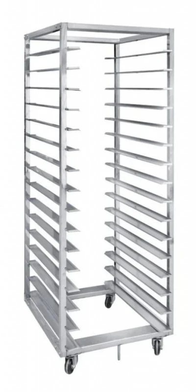 Stainless Steel Trolley – 18 Trays (40×60 cm) – Made in KSA